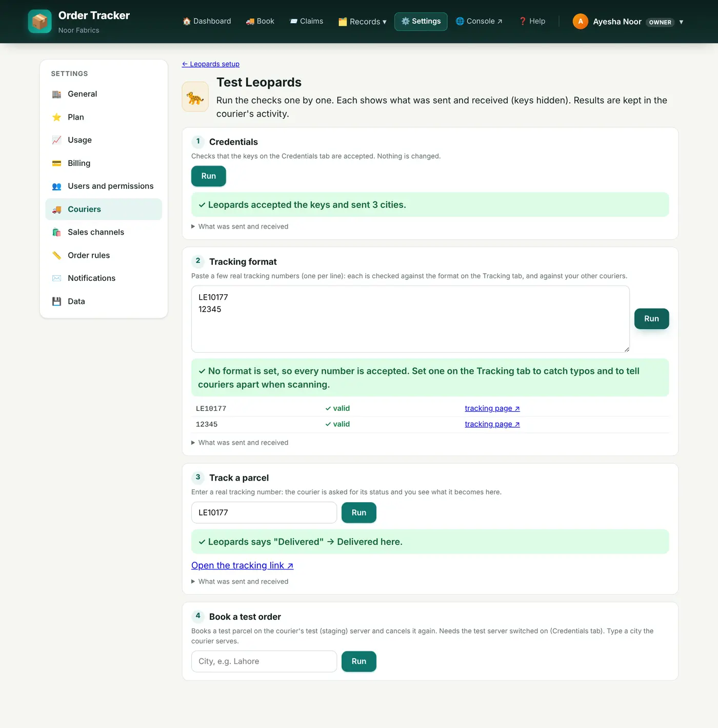The test page.